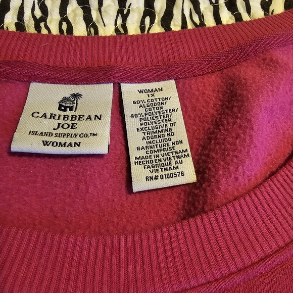 Caribbean Joe sweatshirt 1X - Picture 2 of 5